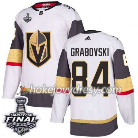 Pánské Hokejový Dres Vegas Golden Knights Mikhail Grabovski 84 2018 Stanley Cup Final Patch Adidas Bílá Authentic